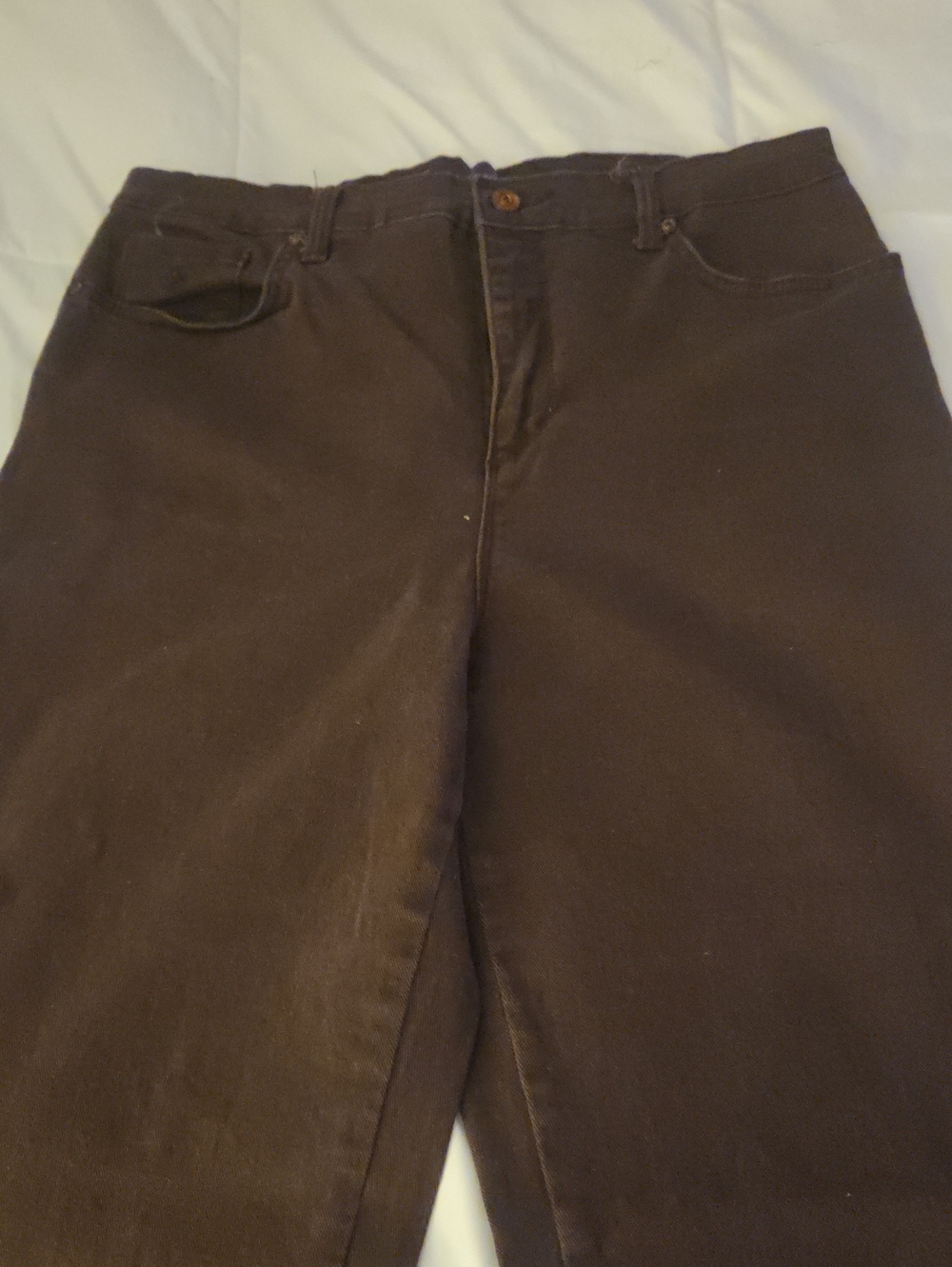 Gloria Vanderbilt High-Rise Straight Jeans - Dark Brown